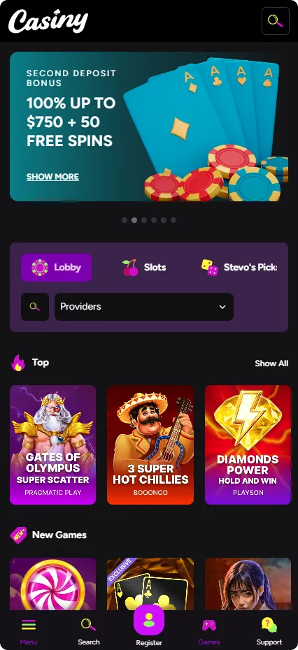 Casiny Mobile Casino App for Australian Players