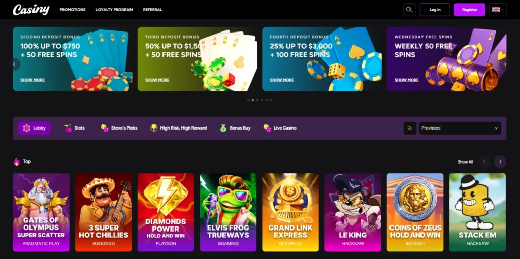Casiny Casino - Online Gaming Platform for Players from Australia